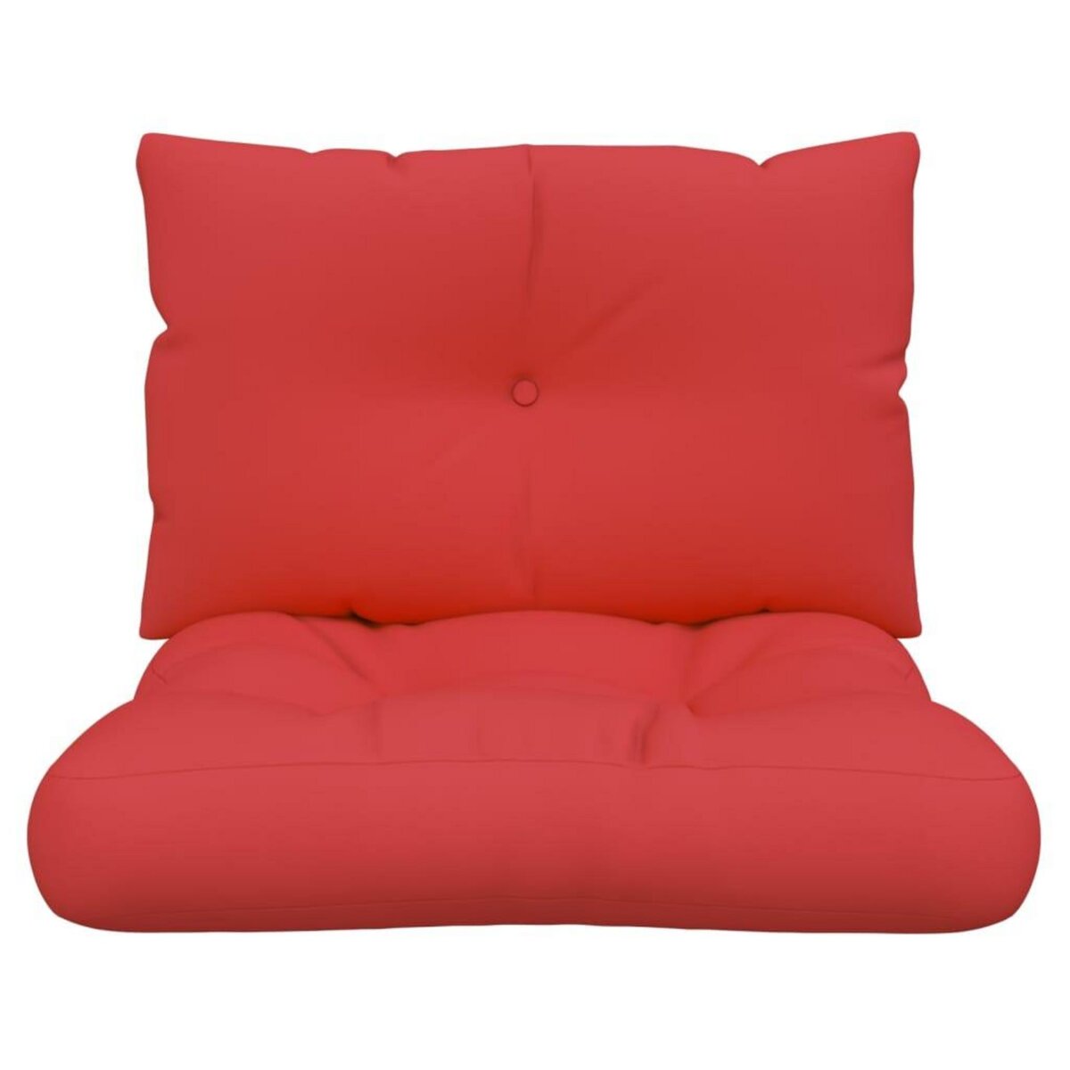 VIDAXL Coussins de palette lot de 2 rouge tissu