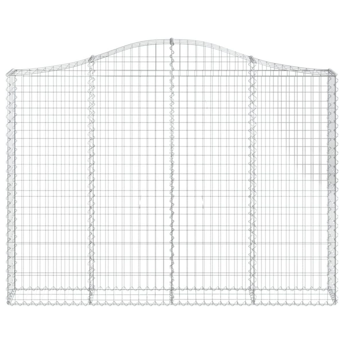 VIDAXL Paniers a gabions arques 8 pcs 200x30x140/160 cm Fer galvanise