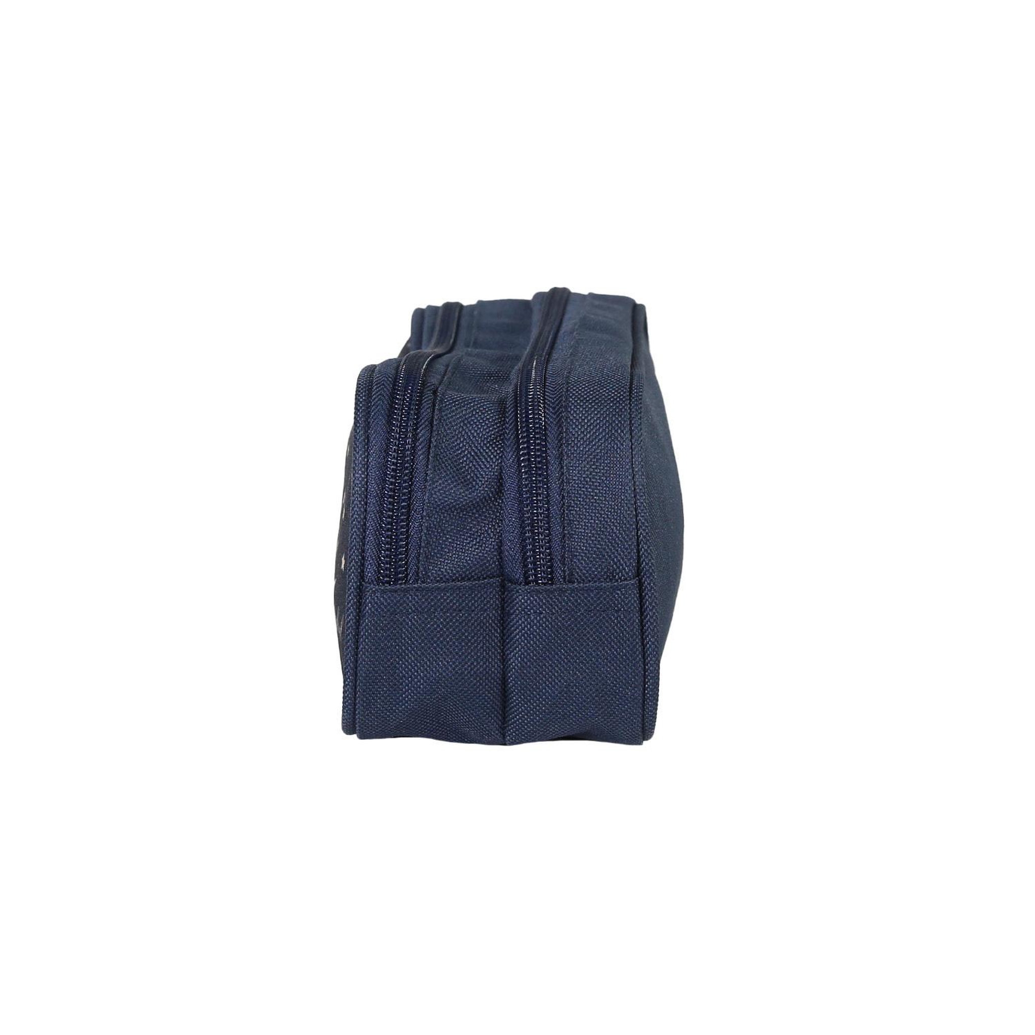 Voir la diapositive 3 : Bagtrotter Bagtrotter - Cybel  - Trousse Scolaire Rectangulaire - Marine  - 2 Compartiments Zippés - 23x7x10cm - Matière Polyester - Accessoire et Papeterie Scolaire
