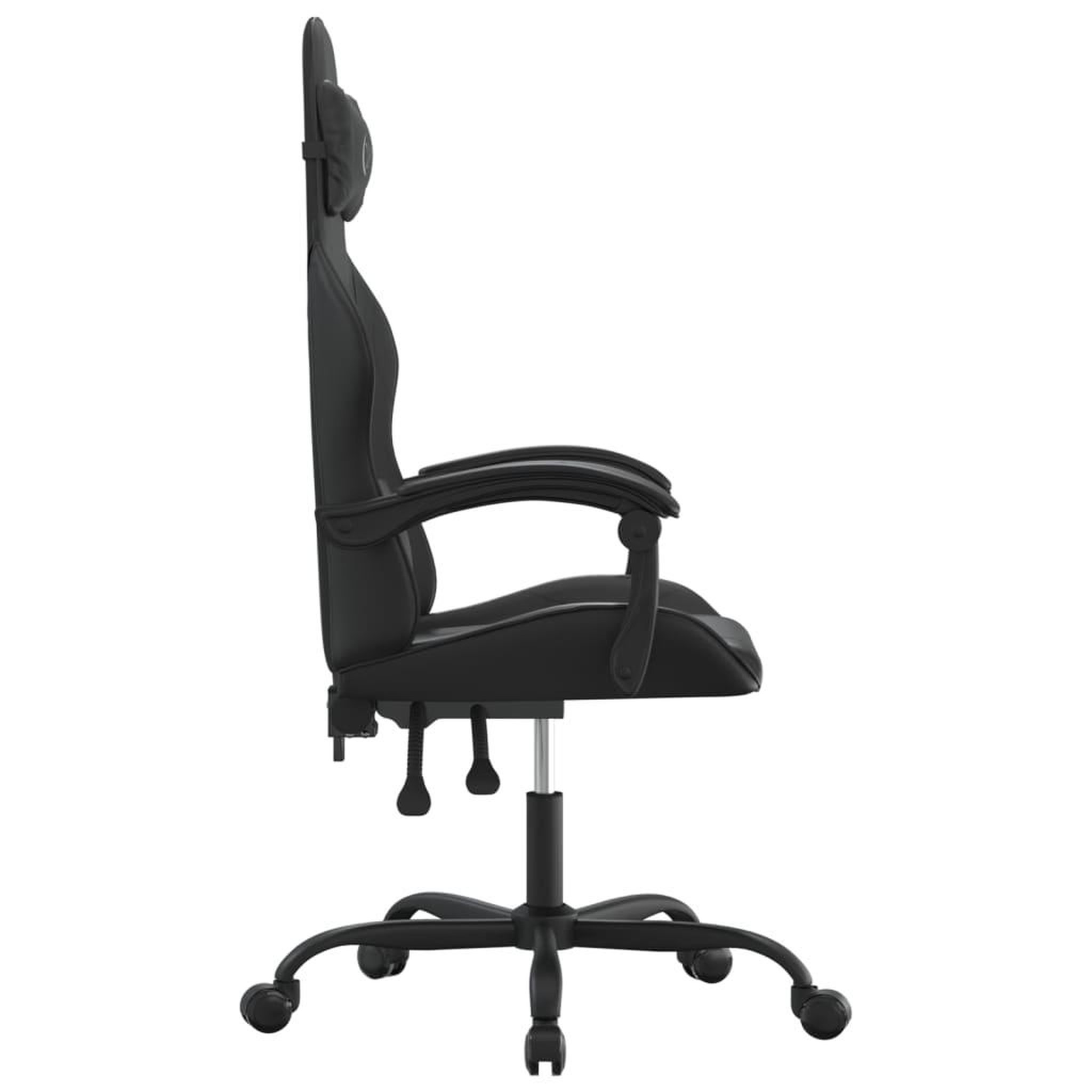 Voir la diapositive 4 : VIDAXL Chaise de jeu Noir Similicuir