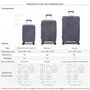 Voir la diapositive 2 : Bleucerise Lot 3 valises rigides dont 1 valise cabine Travel Light TSA Polypropylène