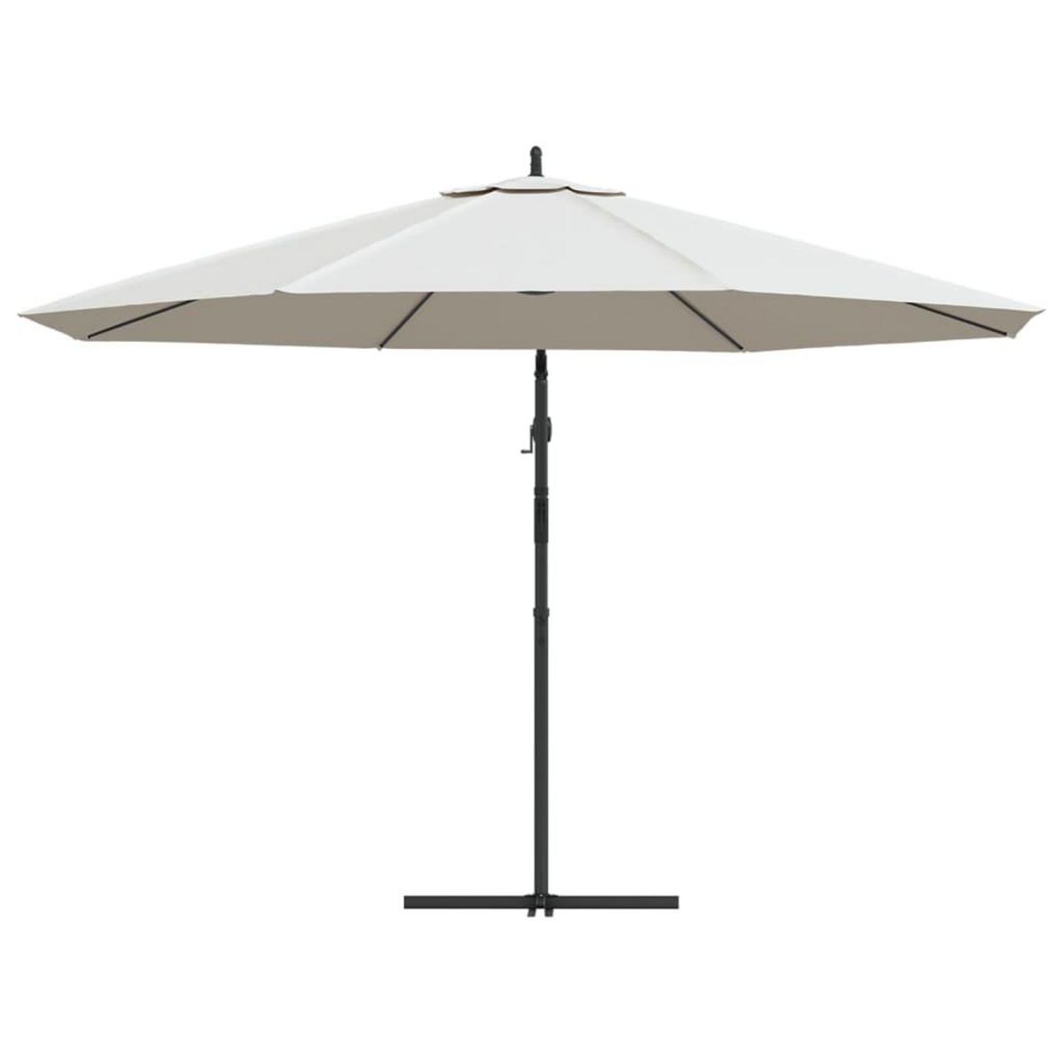 VIDAXL Parasol de jardin en porte-a-faux 3,5 m blanc sable