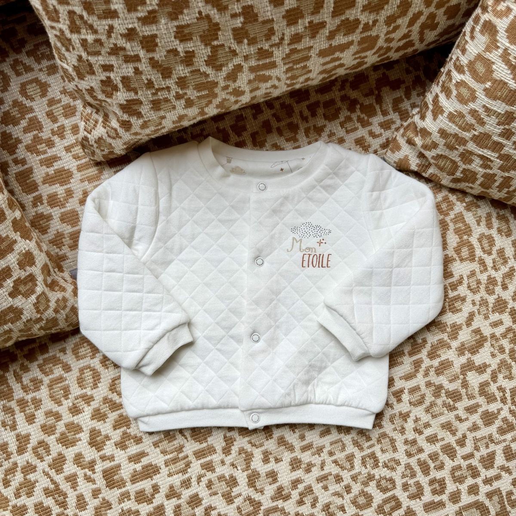 Voir la diapositive 5 : Petit Béguin Gilet bébé en molleton eliah