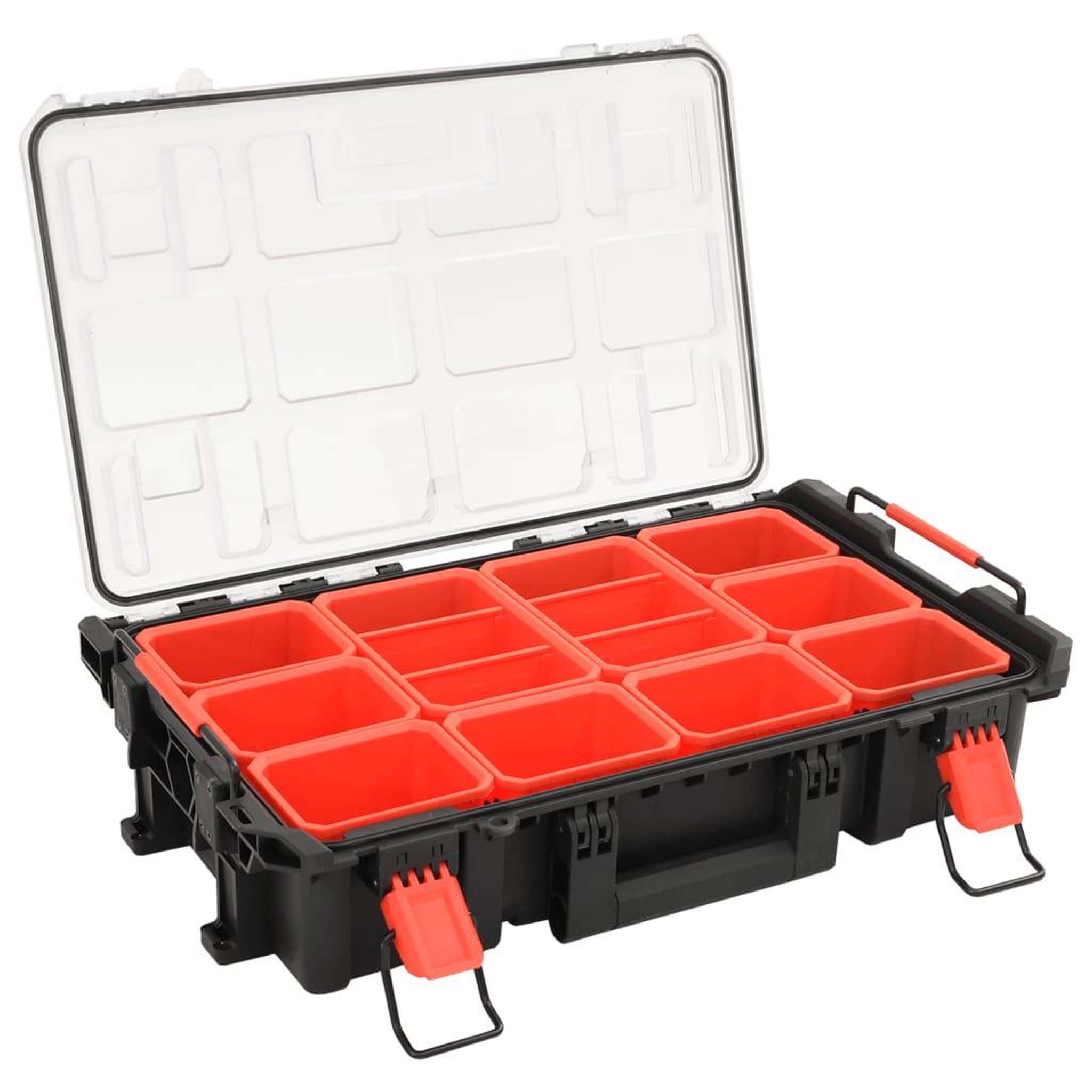 Voir la diapositive 3 : VIDAXL Mallette de transport portable noir 55,5x34,5x13,5 cm PP