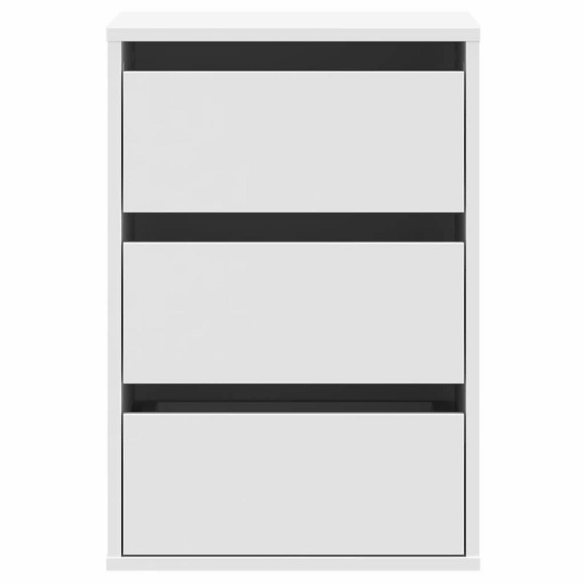 VIDAXL Commode d'angle blanc 40x41x58 cm bois d'ingenierie