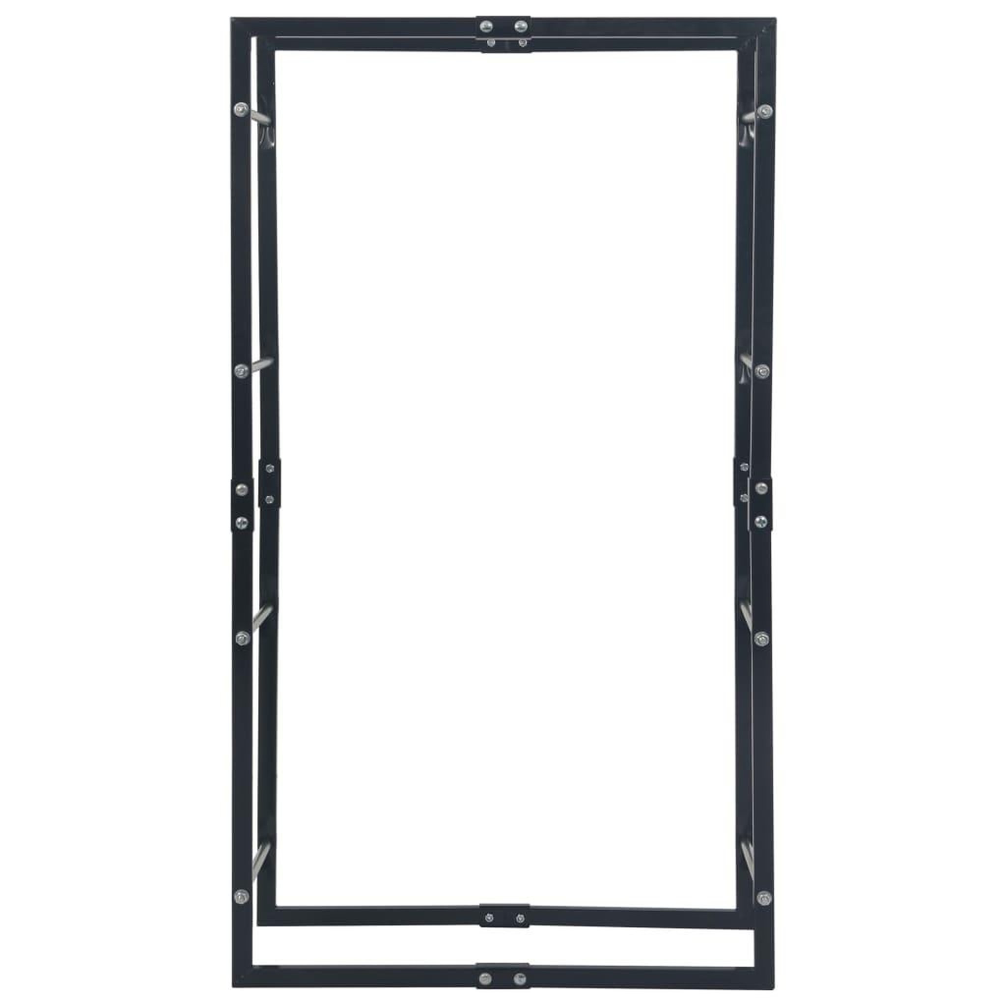 Voir la diapositive 3 : VIDAXL Portant de bois de chauffage noir 80x25x150 cm acier