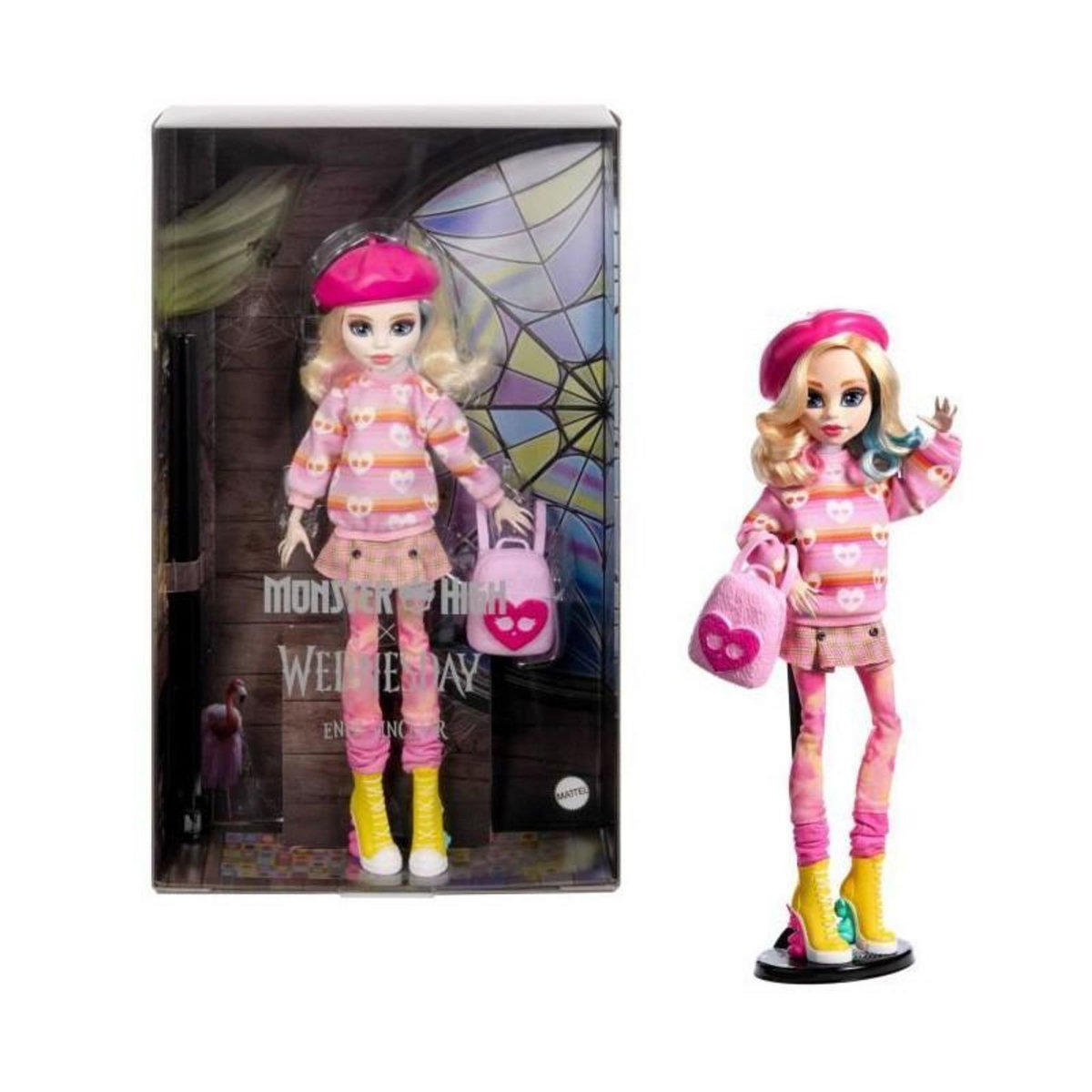 MONSTER HIGH Monster High-Enid Sinclair-Poupée en tenue rose avec accessoires - Monster High - HXJ05