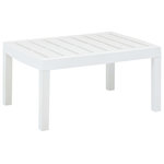 VIDAXL Table de jardin Blanc 78x55x38 cm Plastique