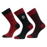 SERGE BLANCO X3 Paires de Chaussettes /Noir Homme Serge Blanco CHVX3. Coloris disponibles : Rouge