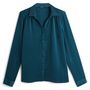 Voir la diapositive 3 : IN EXTENSO Chemise en satin vert émeraude femme