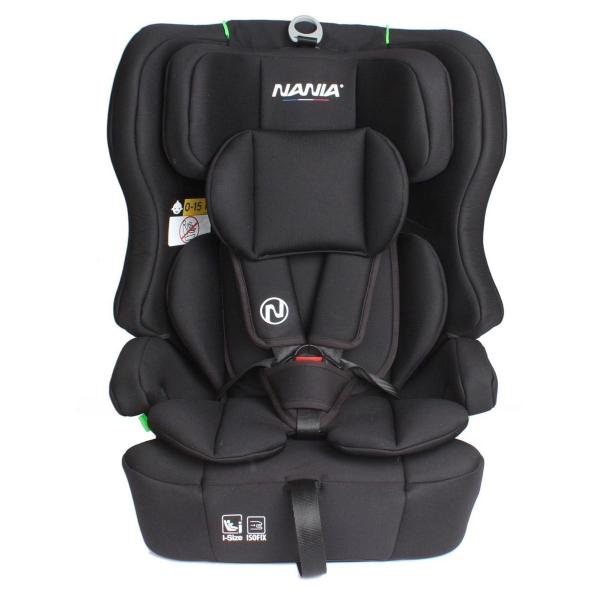 NANIA Nania Siège auto enfant isofix Lima I-size 76-150cm - 15 mois à 12 ans, Têtière ajustable, Harnais de sécurité 5 points, Housse amovible,Fixation Isofix