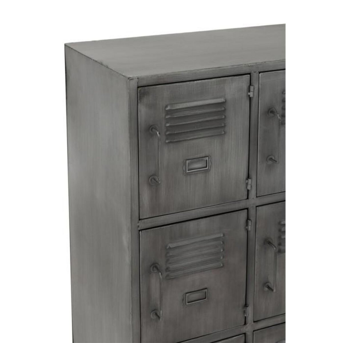 Paris Prix Commode 9 Portes en Métal  Popa  113cm Argent