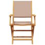 Voir la diapositive 4 : VIDAXL Chaises de jardin pliantes lot de 4 taupe tissu et bois massif