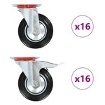 VIDAXL 32 pcs Roulettes pivotantes 160 mm