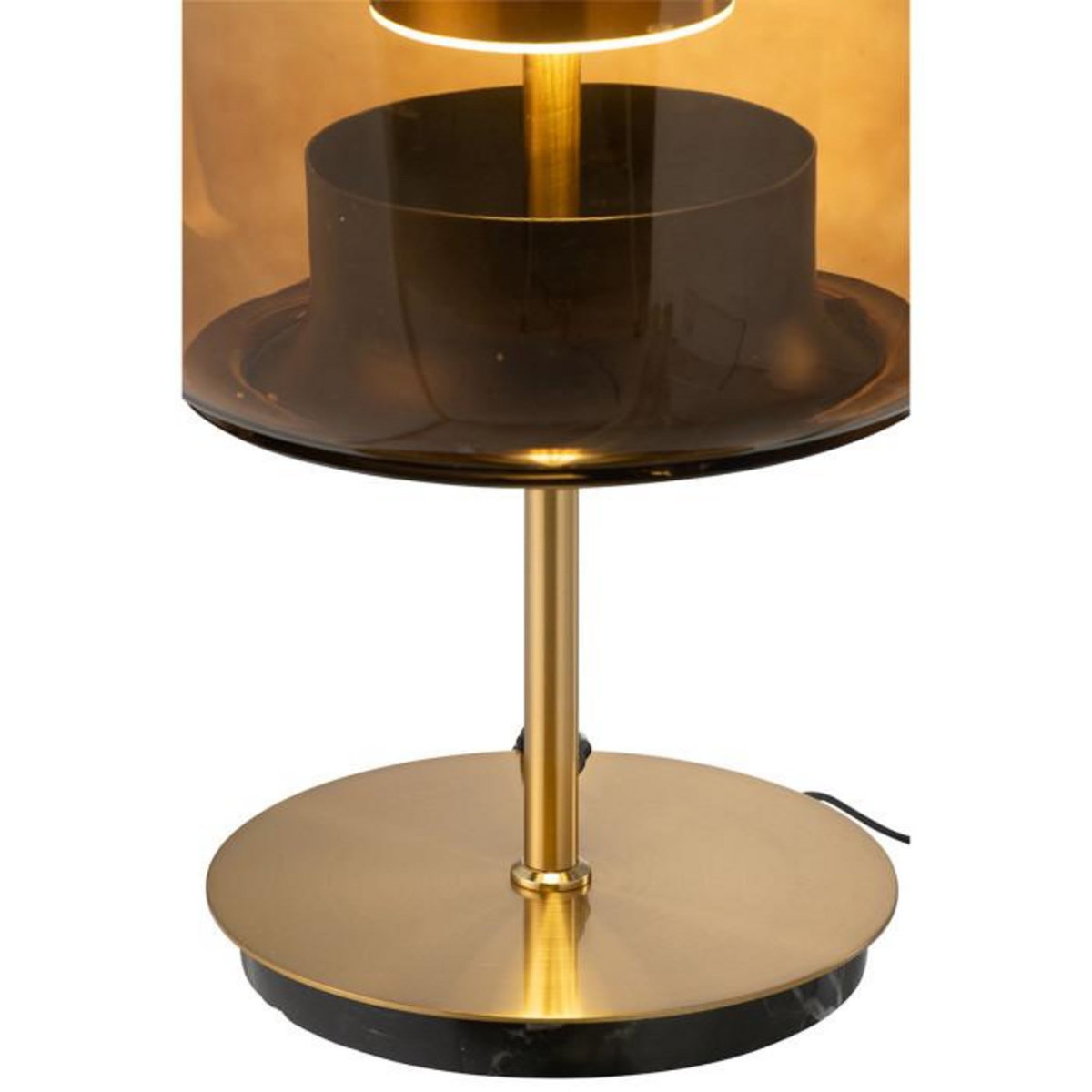 Paris Prix Lampe à Poser en Verre à LED  Omar  58cm Marron