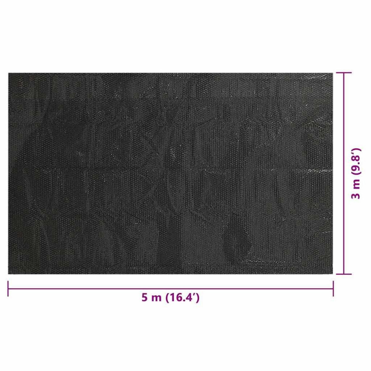 VIDAXL Couverture de piscine rectangulaire 500x300 cm PE Noir