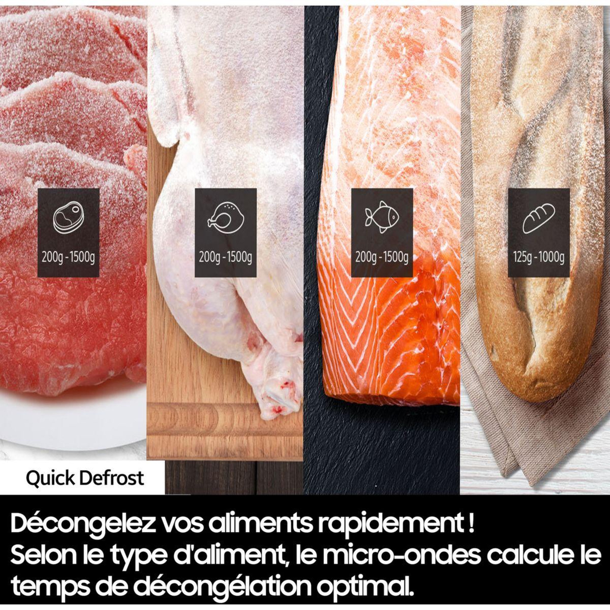 Voir la diapositive 5 : Samsung Micro ondes ms23dg4504at 23l
