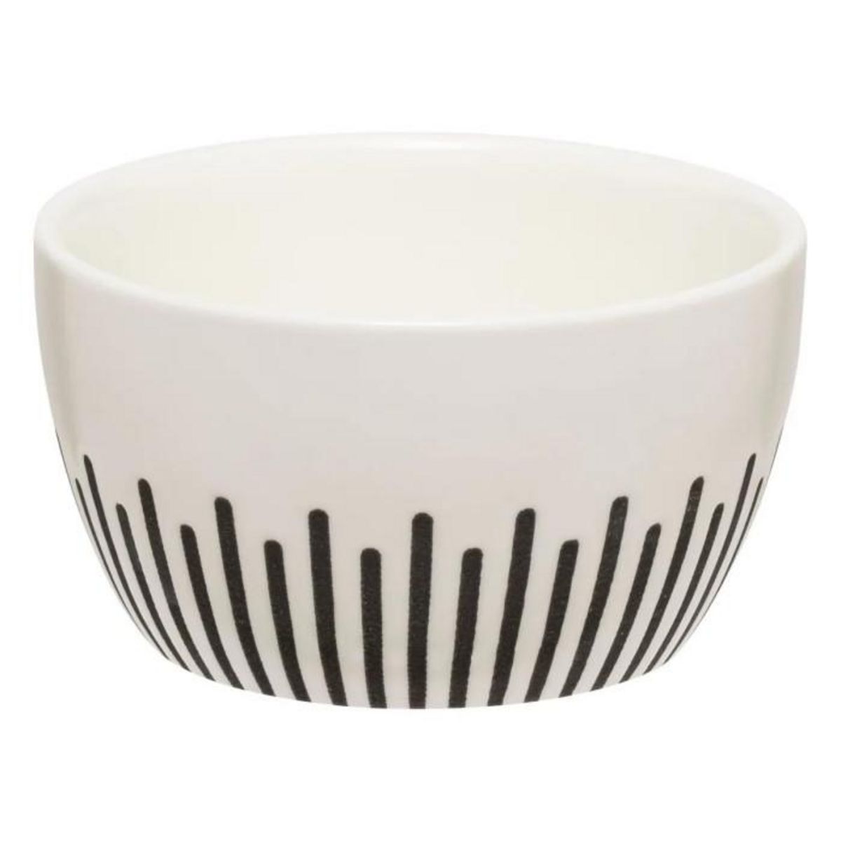 SECRET DE GOURMET Lot de 4 Coupelles en Céramique  Ethnique  10cm Noir & Blanc