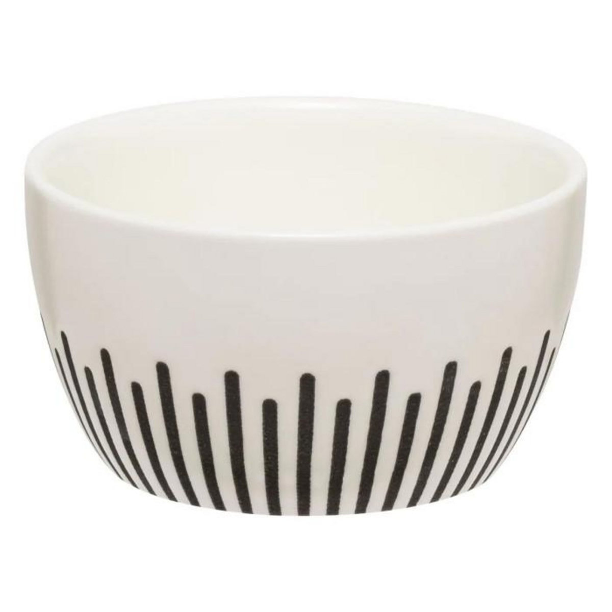 SECRET DE GOURMET Lot de 4 Coupelles en Céramique  Ethnique  10cm Noir & Blanc