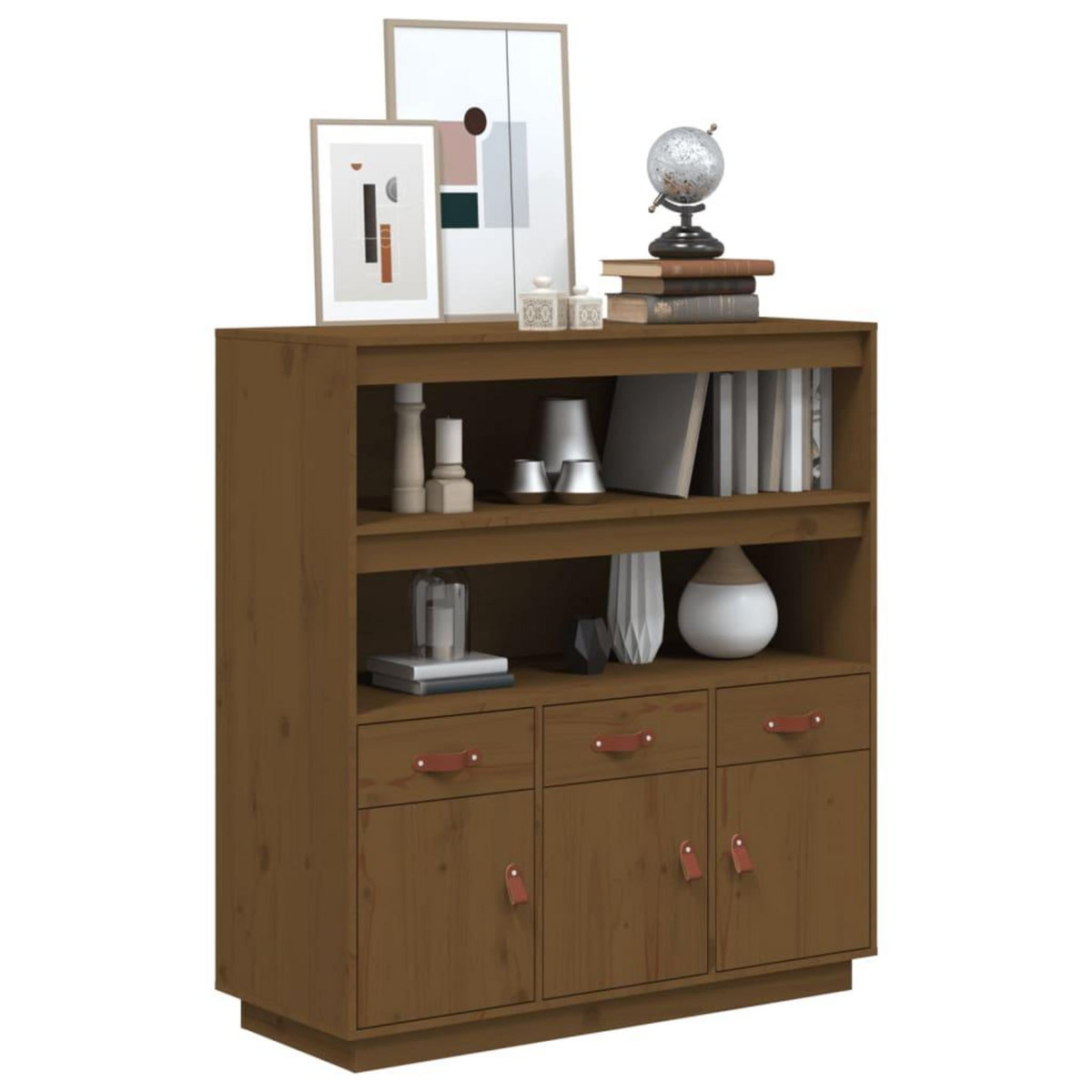 VIDAXL Buffet haut Marron miel 100x40x108,5 cm Bois massif de pin