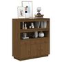 Voir la diapositive 4 : VIDAXL Buffet haut Marron miel 100x40x108,5 cm Bois massif de pin