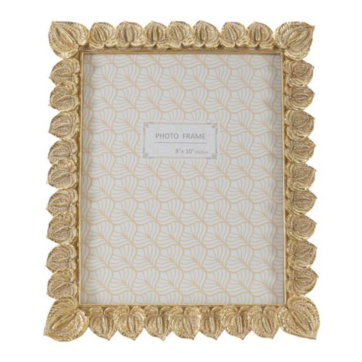 Paris Prix Cadre Photo Déco Pétales de Fleurs  Anthurium  20x25cm Or