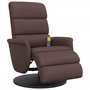 Voir la diapositive 2 : VIDAXL Fauteuil inclinable de massage repose-pieds marron similicuir