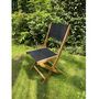 Voir la diapositive 2 : GARDENSTAR Chaise de jardin - Bois/Textilène - Noire - JAVA