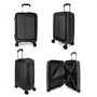 Voir la diapositive 4 : David Jones Lot 3 valises rigides dont 1 cabine porte-ordinateur 17  TSA