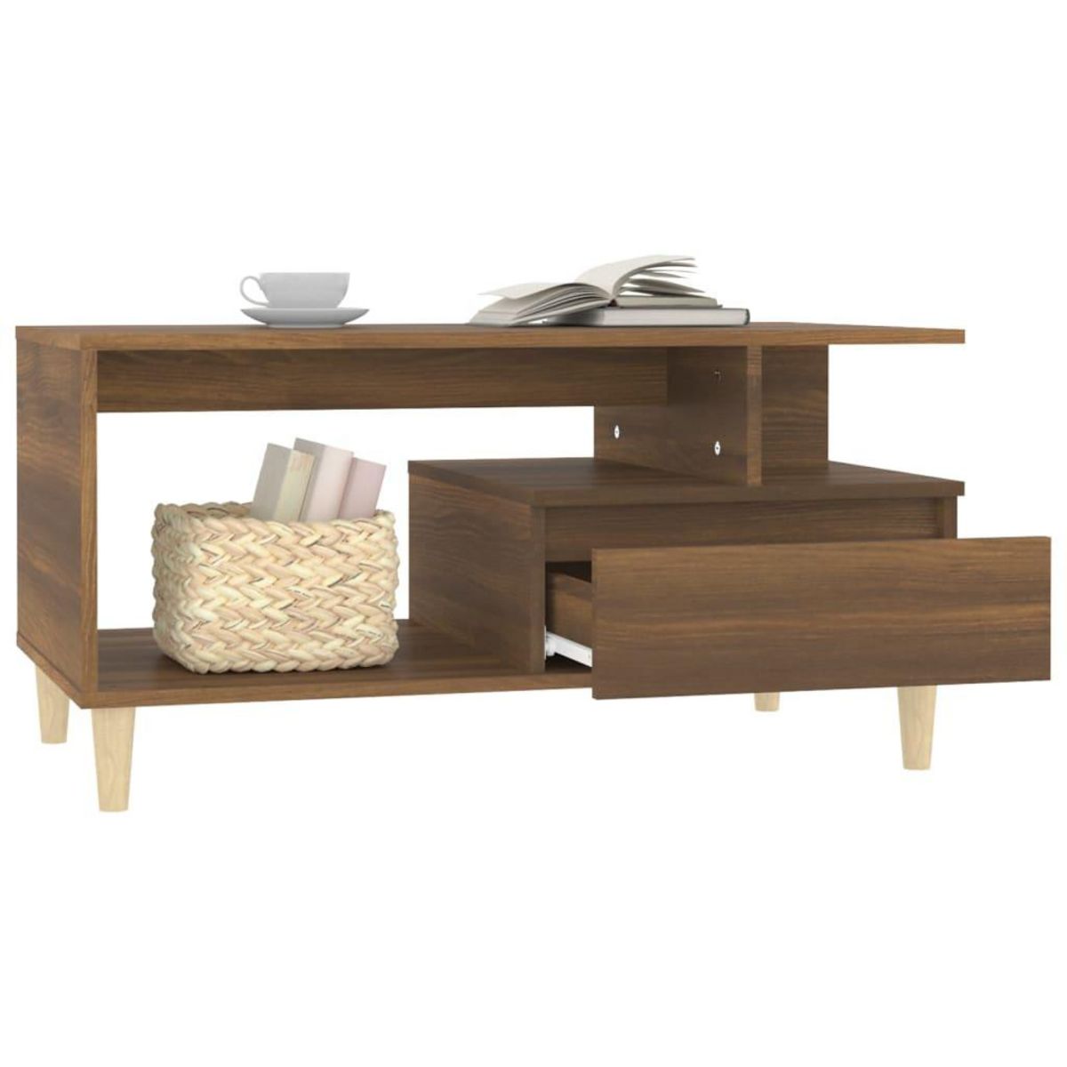 VIDAXL Table basse Chene marron 90x49x45 cm Bois d'ingenierie