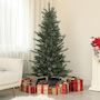 Voir la diapositive 2 : HOMCOM Sapin de Noël artificiel 180 cm arbre de Noël avec support en acier pliable, 467 branches, décoration de Noël effet réaliste, vert