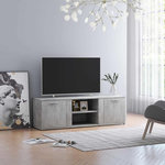 VIDAXL Meuble TV Gris beton 120x34x37 cm Bois d'ingenierie