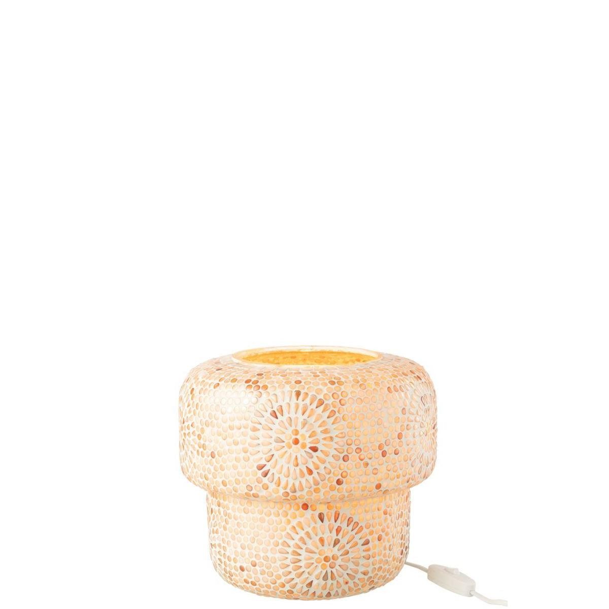 Paris Prix Lampe à Poser Mosaïque  Ruthie  26cm Beige