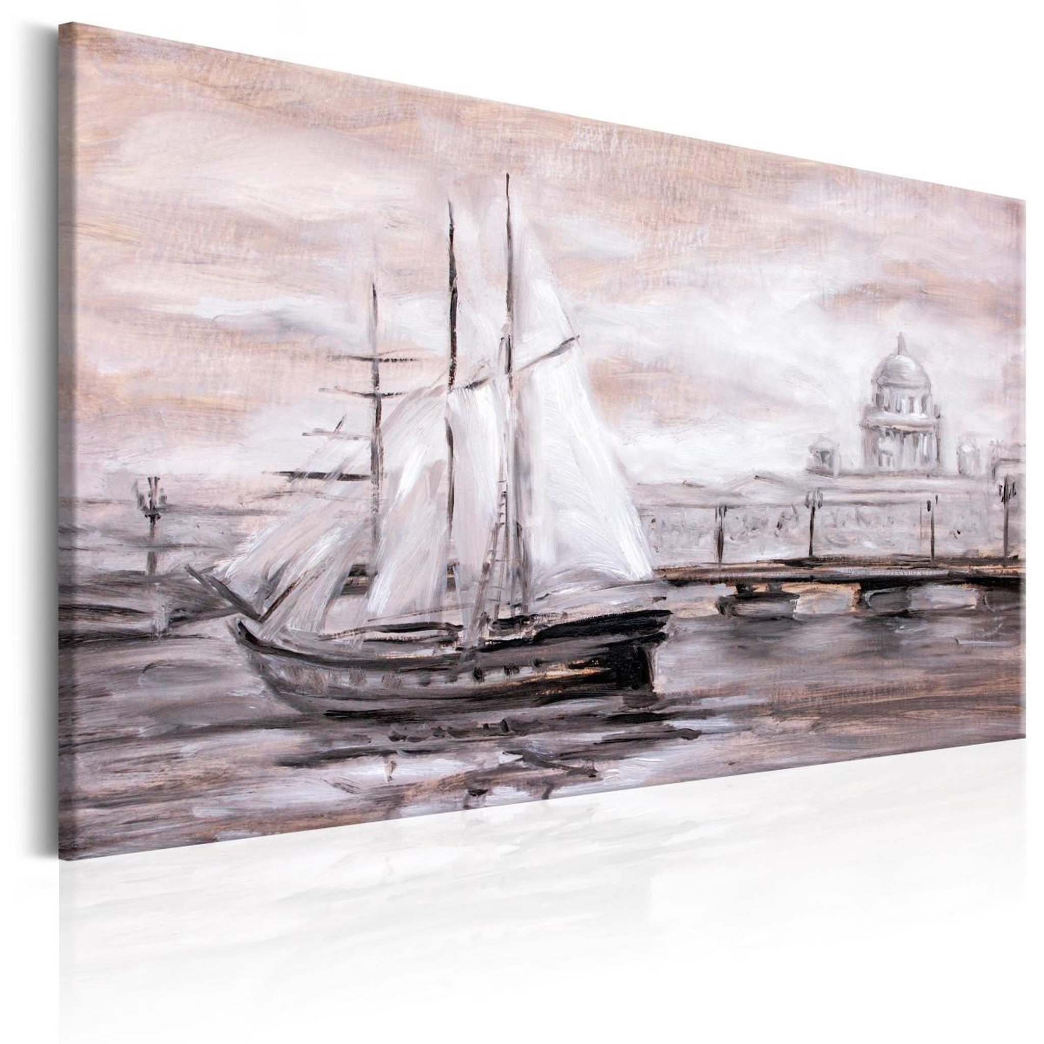 Paris Prix Tableau imprimé  charming port. Coloris disponibles : Multicolore