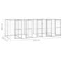 Voir la diapositive 6 : VIDAXL Chenil exterieur Acier galvanise 12,1 m²