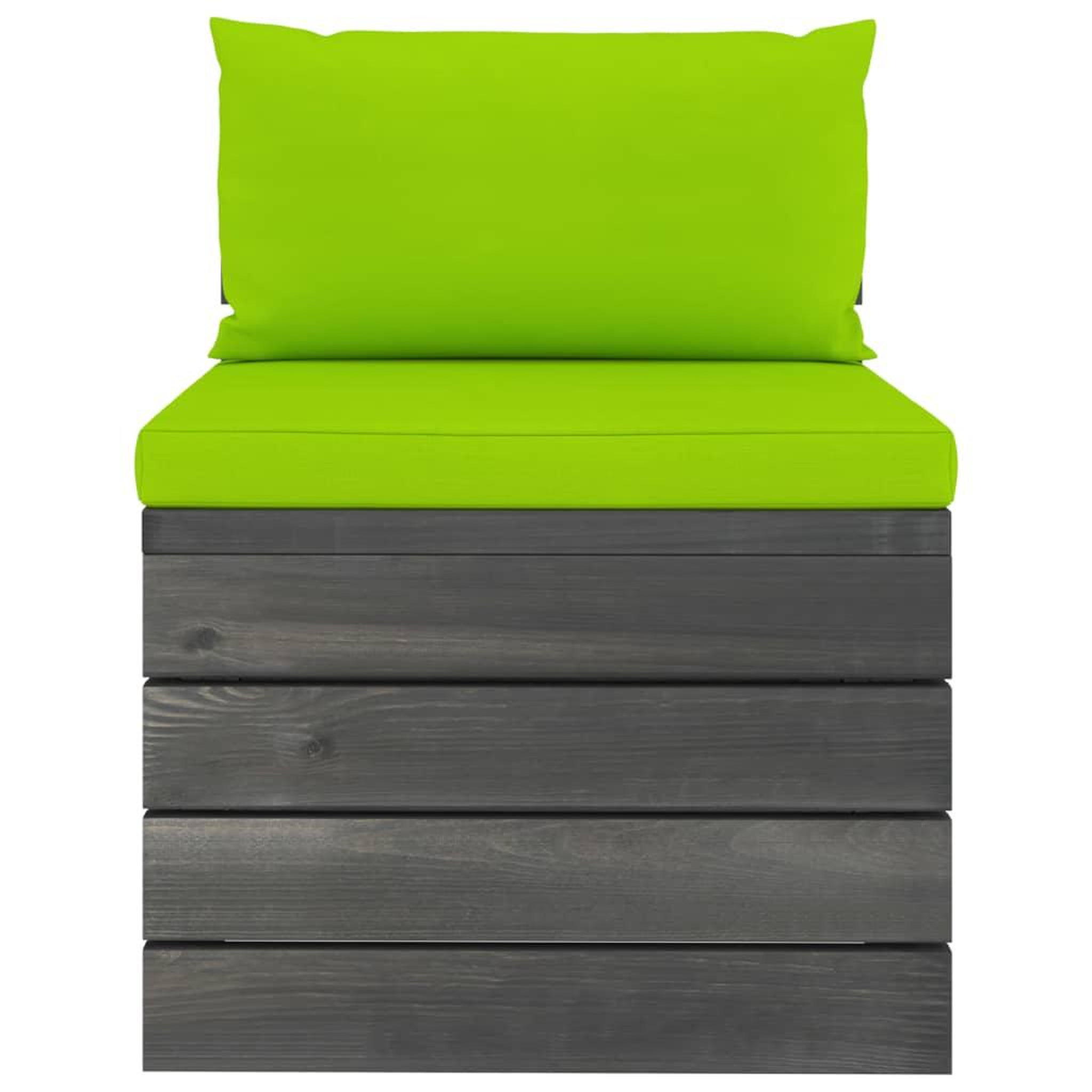 Voir la diapositive 5 : VIDAXL Salon palette de jardin 6 pcs avec coussins Bois de pin massif