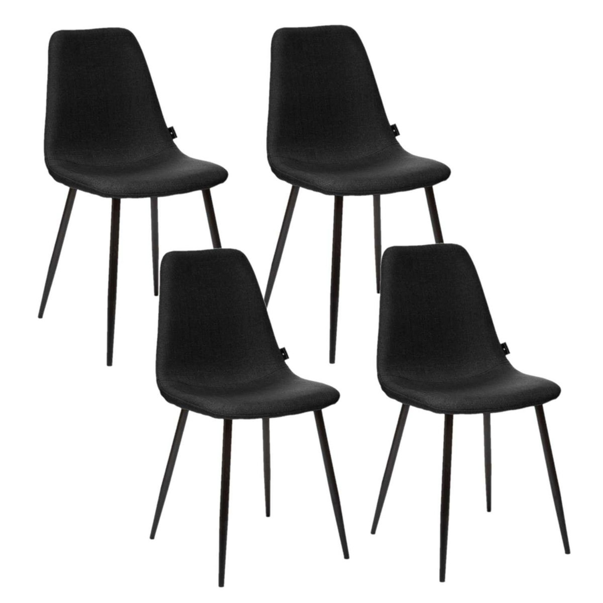 ATMOSPHERA Lot de 4 - Chaise Nokas - Pied en métal
