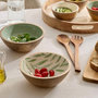 Voir la diapositive 2 : SECRET DE GOURMET Saladier en Bois  Inaya  25cm Vert