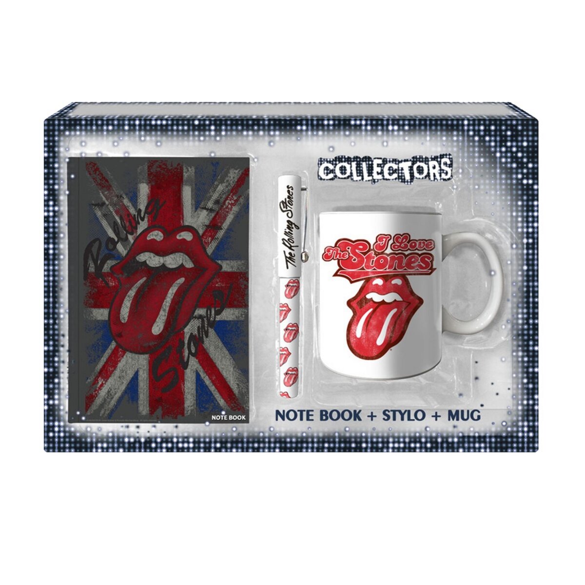 Coffret mug notebook et stylo Rolling Stones
