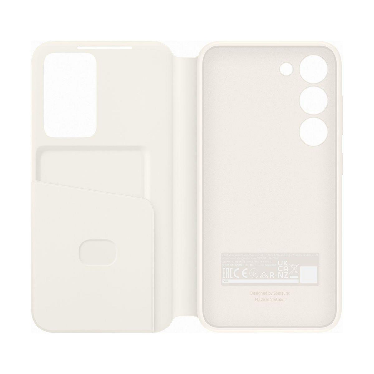 Samsung Etui S23 Smart View porte-carte Creme