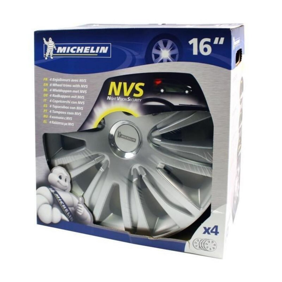MICHELIN MICHELIN 4 enjoliveurs 16 Chrome NVS42