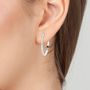 Voir la diapositive 2 : SC CRYSTAL Boucles d'oreilles créoles en acier inoxydable par SC Crystal