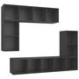 Voir la diapositive 2 : VIDAXL Ensemble de meubles TV 4 pcs Gris Bois d'ingenierie