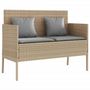 Voir la diapositive 2 : VIDAXL Banc de jardin avec coussins beige resine tressee
