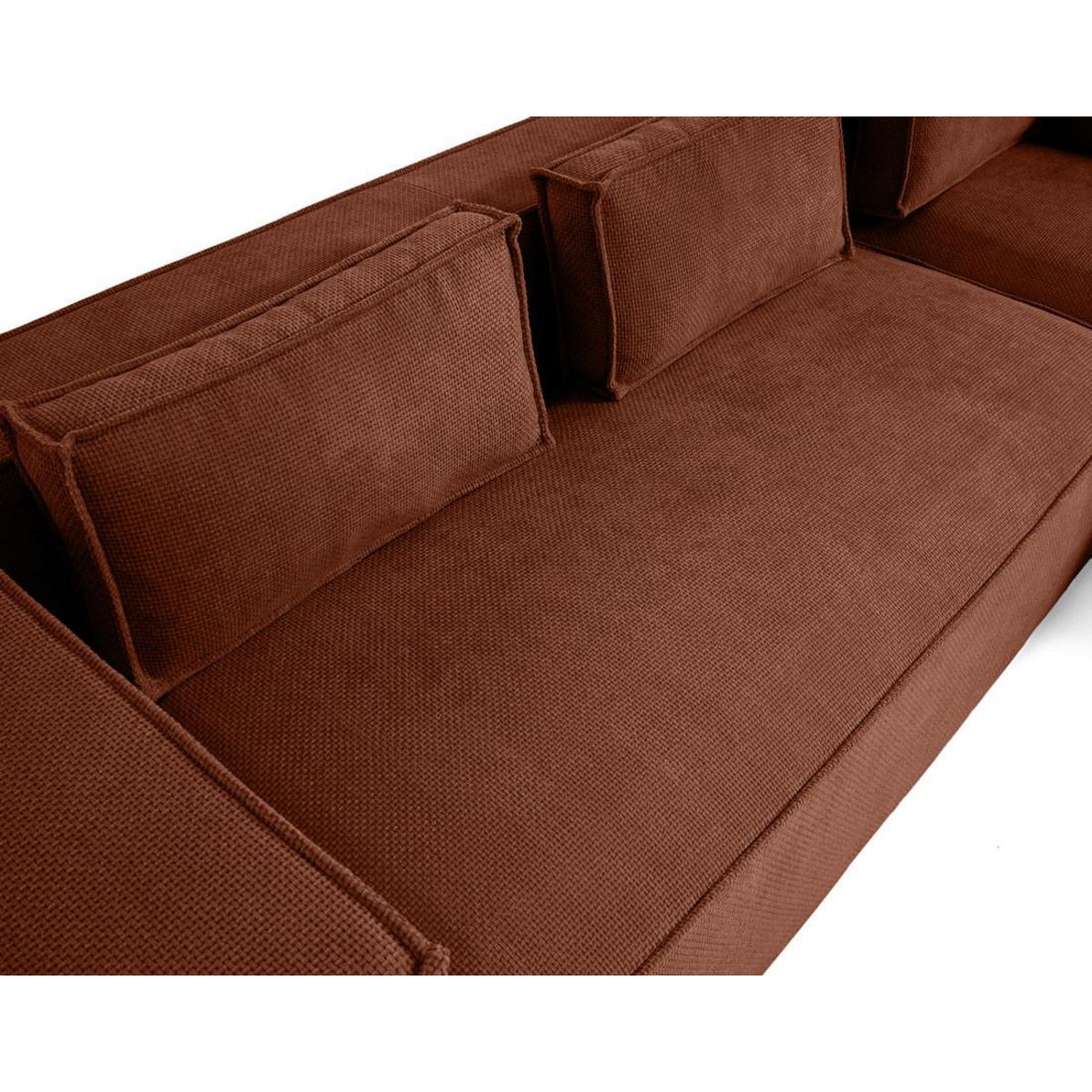 LISA DESIGN Stella - canapé d'angle droit - 4 places - en tissu texturé