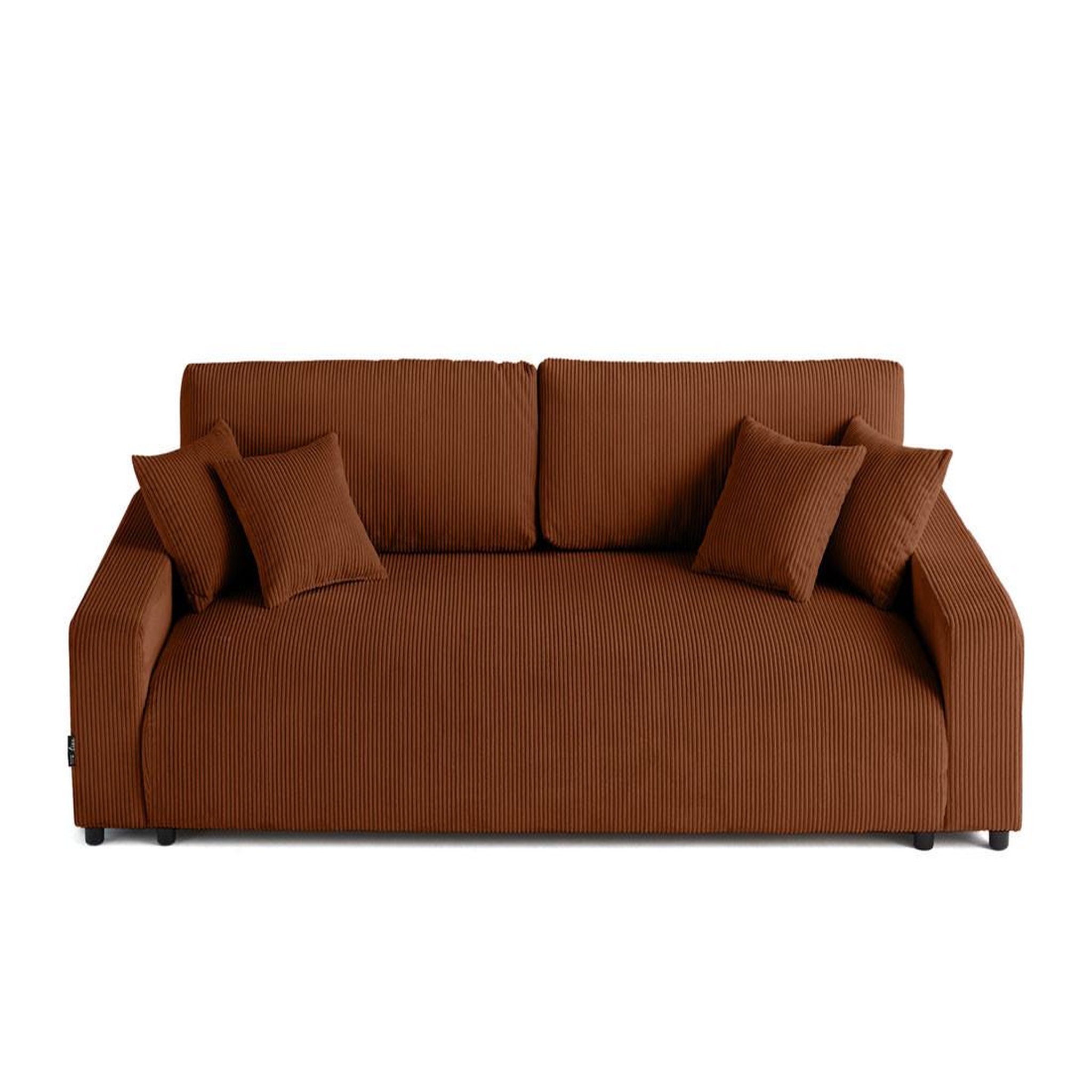 Voir la diapositive 1 : LISA DESIGN Pivoine - canapé droit 3 places - convertible avec coffre - en velours côtelé