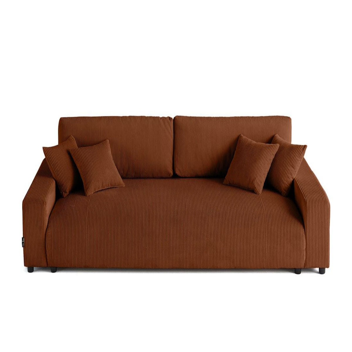 LISA DESIGN Pivoine - canapé droit 3 places - convertible avec coffre - en velours côtelé