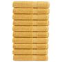 Voir la diapositive 1 : VIDAXL Serviettes de qualité supérieure SOLUND 10 pcs doré 600 g m²
