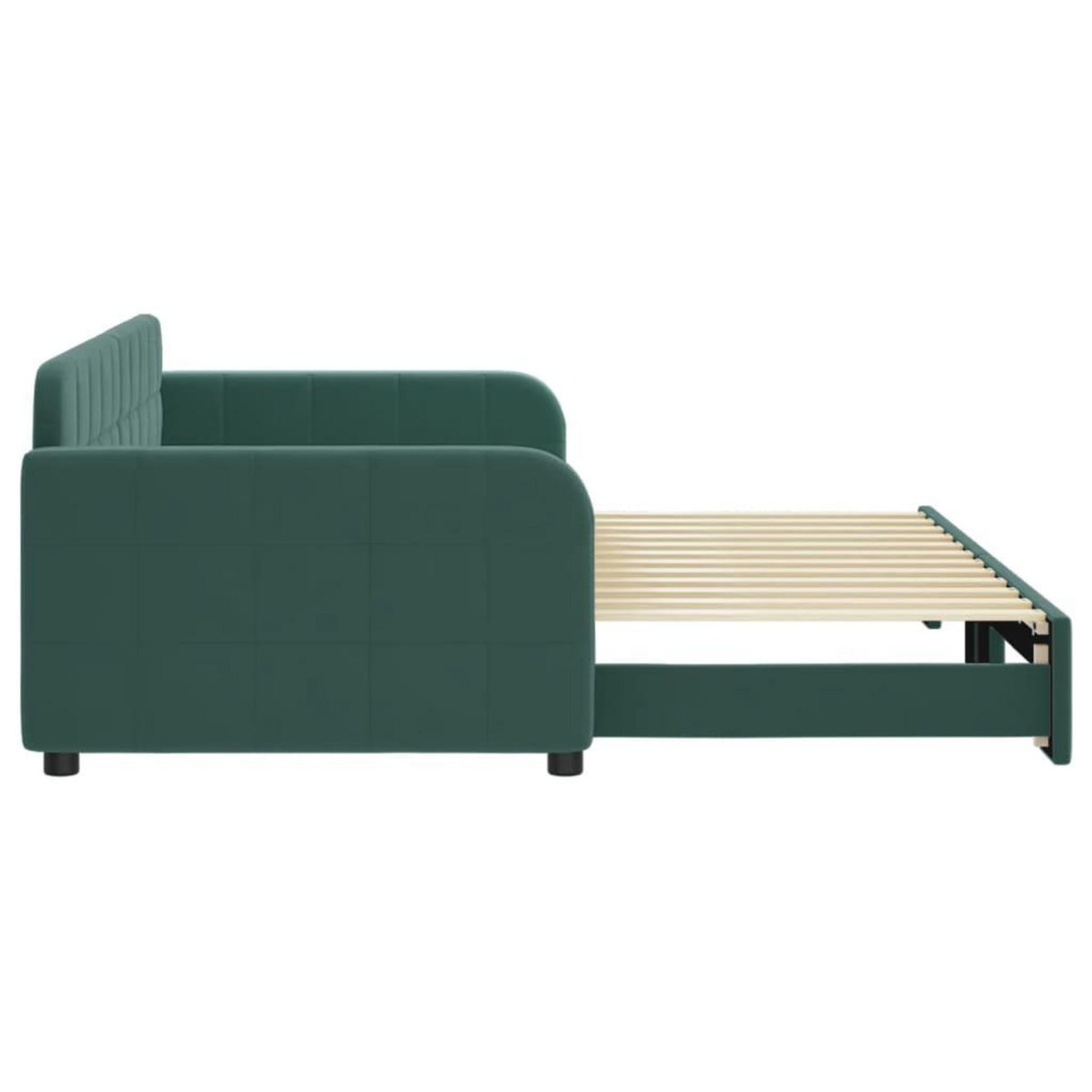 VIDAXL Lit de jour avec gigogne sans matelas vert fonce 90x200 cm