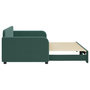 Voir la diapositive 4 : VIDAXL Lit de jour avec gigogne sans matelas vert fonce 90x200 cm